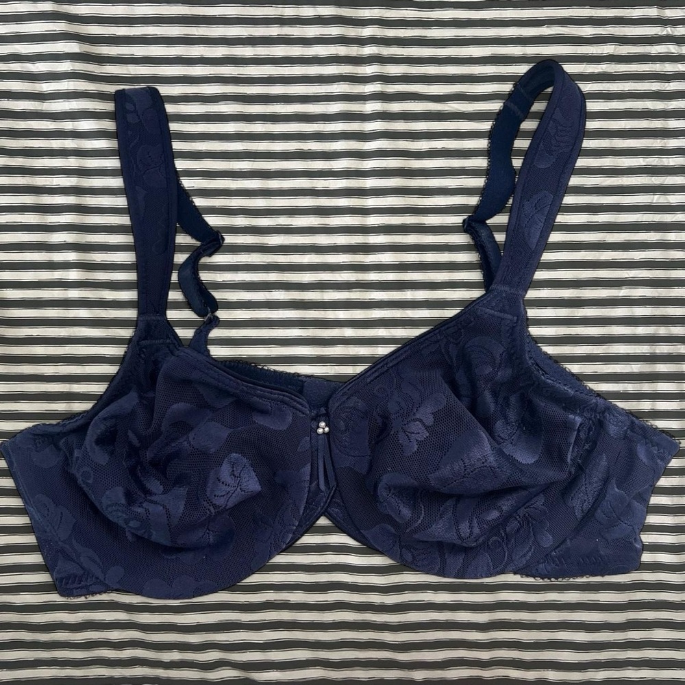 Navy Floral Underwire Bra - Women Intimates & Sleepwear